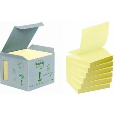 3M POSTIT Samolepicí blok poznámkových lístků, „Z“, 76 × 76 mm, 6 × 100 listů, ekologický, 3M POST-IT, žlutý 7100172253 – Hledejceny.cz
