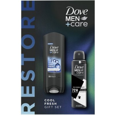 Dove Men Cool Fresh sprchový gel 250 ml + Invisible Dry antiperspirant sprej 150 ml – Zbozi.Blesk.cz