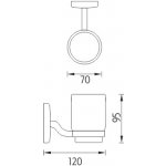 Nimco Simona Držák na kartáčky, rosené matné sklo, SI 7258C-26 – Zboží Mobilmania
