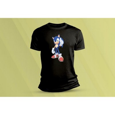 Sandratex dětské bavlněné tričko Sonic 4., černá – Zboží Mobilmania