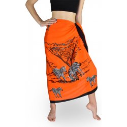 Sarong ANIMAL zebra oranžový