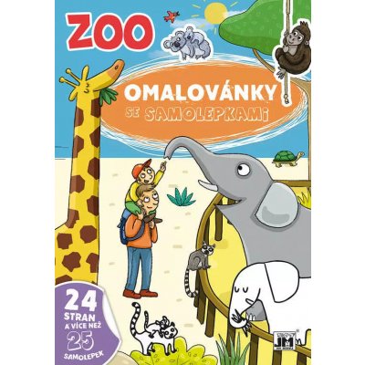 omalovánky A4+ Zoo se samolepkami – Zboží Mobilmania