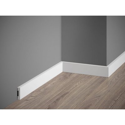 Mardom soklová lišta bílá MD011 40x10 mm 2 m – HobbyKompas.cz