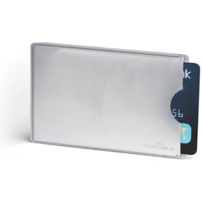 Durable obal na kreditní kartu Durable RFID Secure stříbrný 10 ks
