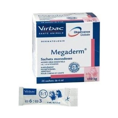 Virbac Megaderm 28x4 ml doplněk stravy pro psy a kočky do 10 kg