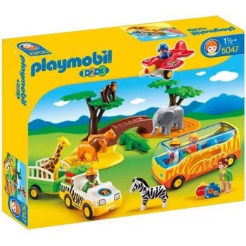 Playmobil 5047 case s animals of the savanna guards and tourists