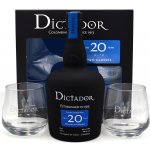 Dictador 20y 40% 0,7 l (dárkové balení 2 sklenice)