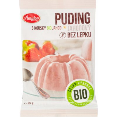 Amylon Bio puding jahodový 40 g – Hledejceny.cz