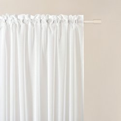 Průhledná bílá záclona NOVELIA s tunelovým zavěšením biela Šírka 200 cm | Dĺžka 230 cm