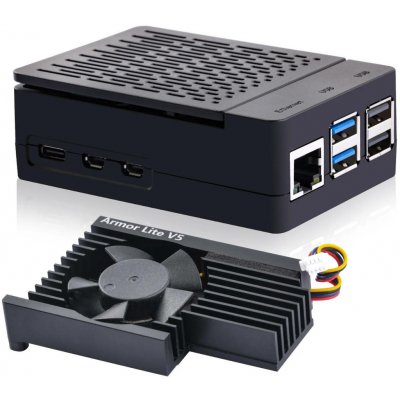 52Pi Krabička pro RPi 5 s aktivním chlazením Armor lite V5 – Hledejceny.cz