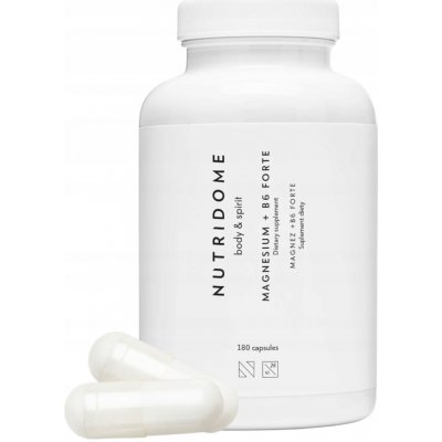 Nutridome Hořčík + B6 Forte 180 kapslí citrát hořečnatý – Hledejceny.cz