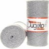 Šňůra a provázek Maccaroni Cotton Macrame Large 3mm světle šedá 101