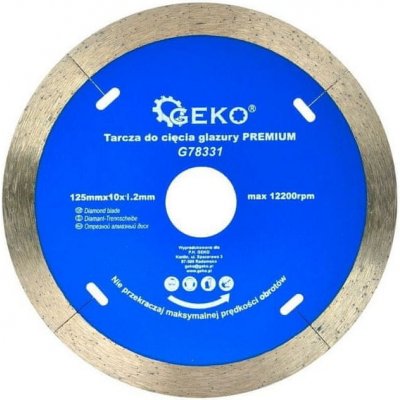 GEKO Kotouč diamantový řezný celoobvodový 125x10x22,23mm – Zboží Mobilmania