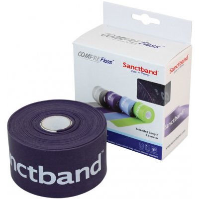 Sanctband Flossband kompresní guma extra dlouhá fialová 5 cm x 3,5 m