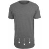 Pánské Tričko Pánské prodloužené triko Shaped Long Tee tmavě šedé