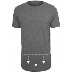 Pánské prodloužené triko Shaped Long Tee tmavě šedé