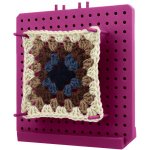Pro Háčkování Vypínací podložka na čtverce. - verze V2 - 17,5 cm - purpurová – Sleviste.cz