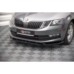 Maxton Design spoiler pod přední nárazník ver.1 pro Škoda Octavia Mk3 Facelift, černý lesklý plast ABS | Zboží Auto