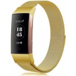 BStrap Milanese Small řemínek na Fitbit Charge 3 / 4, gold SFI005C03 – Hledejceny.cz