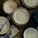 ASIR Porcelánová jídelní souprava POPPY skořicová 24 ks – Zboží Dáma