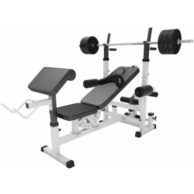 Gorilla Sports Multifunkční posilovací lavice, 40 kg závaží – Hledejceny.cz