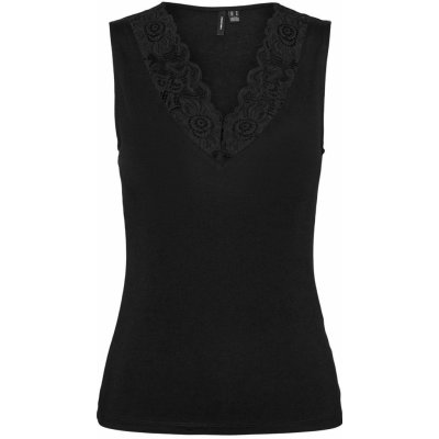 Vero Moda ČERNÉ S KRAJKOVÝM VÝSTŘIHEM – Zboží Dáma