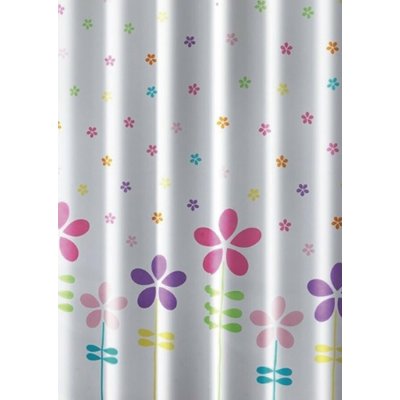 AQUALINE Sprchový závěs 180x180cm, polyester, květovaný barevný ZV025 – Hledejceny.cz