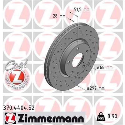 Brzdový kotouč ZIMMERMANN 370.4404.52 | Zboží Auto