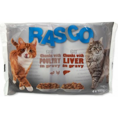 Rasco Cat s drůbeží s játry 4 x 100 g – Zbozi.Blesk.cz