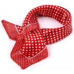 Saténový šátek s puntíky červená – Sleviste.cz