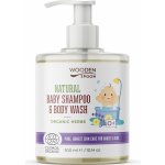 WoodenSpoon Dětský sprchový gel a šampon na vlasy 2v1 s bylinkami 300 ml – Zboží Dáma