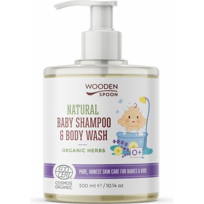 WoodenSpoon Dětský sprchový gel a šampon na vlasy 2v1 s bylinkami 300 ml – Zboží Dáma