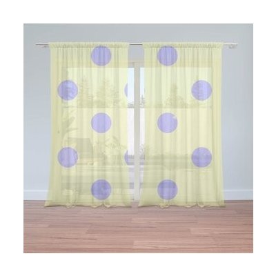Sablio Záclony Fialové tečky: 2ks 150x250cm – Hledejceny.cz