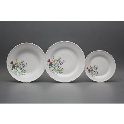 Bohemia Porcelán 1987 Talířová souprava Verona Kvetoucí louka motiv C 18dílná – Zboží Dáma