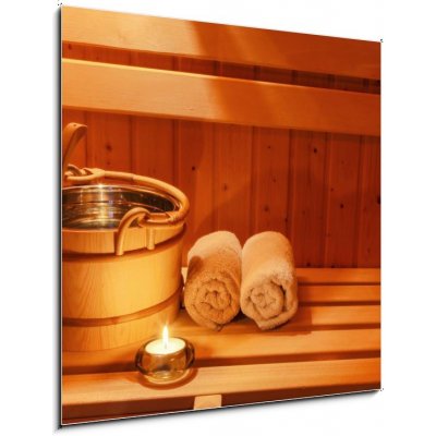 Obraz 1D - 50 x 50 cm - Wellness und Spa in der Sauna Wellness und Spa v sauně