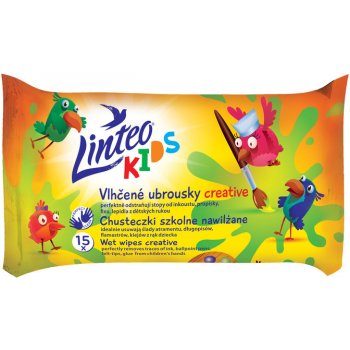 Linteo Baby vlhčené ubrousky Kids školní 15 ks