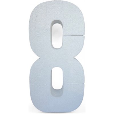 1Mcz 3D polystyrenové číslo 8 k aranžování 28x14x5cm 45960 – Zbozi.Blesk.cz
