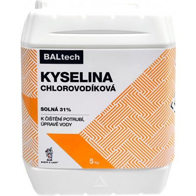 BALTECH KYSELINA SOLNÁ CHLOROVODÍKOVÁ SOLNÁ 31% 5 l – Zboží Dáma