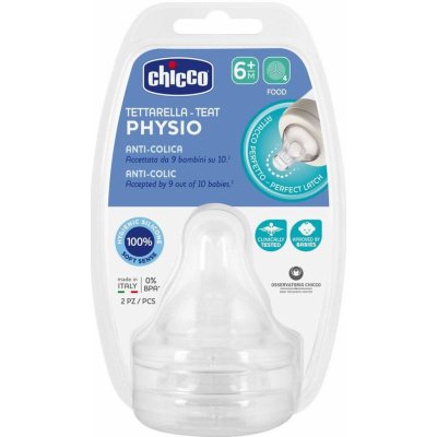 Chicco dudlík na láhev Perfect 5/Well Being fyziologický na kaši 2 ks V001517