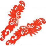 EU Krajková aplikace FRESIA Flamered – Zboží Dáma