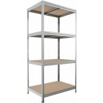 Biedrax Regál 35 x 75 x 180 cm 4 police pozink – Sleviste.cz