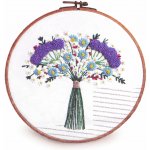 Stoklasa Vyšívací sada s předtištěným motivem 940151/4 fialová kytice 15x22cm – Hledejceny.cz