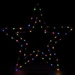 NEXOS Vánoční LED dekorace stříbrná hvězda 50 cm barevná – Hledejceny.cz