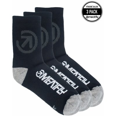 Meatfly ponožky Long 3 Pack Black Bike – Sleviste.cz