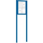 PROCITY Venkovní vitrína Classique, 4 x A4, včetně sloupků, modrá | Zboží Auto