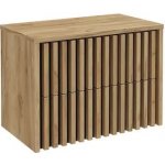 Koupelnová skříňka s krycí deskou SAT Delano 80x56x45 cm dub mat DELANO80ZDCDE – Sleviste.cz