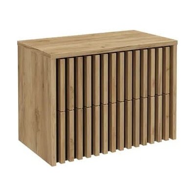 Koupelnová skříňka s krycí deskou SAT Delano 80x56x45 cm dub mat DELANO80ZDCDE – Sleviste.cz