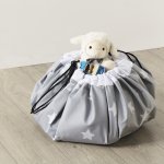 Atmosphera Créateur d´intéreur Hrací vak podložka na hraní zavazovací pytel na hračky šedý – Sleviste.cz