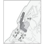 D5128Kit sada prodloužení pro montáž plexi na R 1250 GS (19-23) pro 5124DT nebo 5124D | Zboží Auto