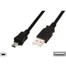 Digitus AK-300108-018-S USB USB A samec na B-mini 5pin samec, 2x stíněný, 1,8m, černý